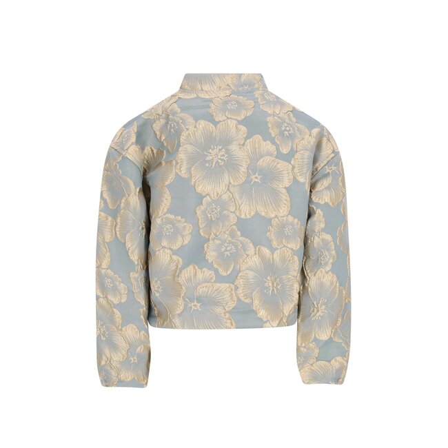 Denise Flo girls jacquard cardigan 110 Aqua