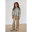 Denise Flo girls jacquard cardigan 110 Aqua