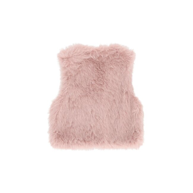 Diam Flo girls faux fur hairy gilet 602 Soft lilac
