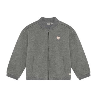 DAILY7 Bomber Jacket Heart  Grey 1261 Mid Grey Melange