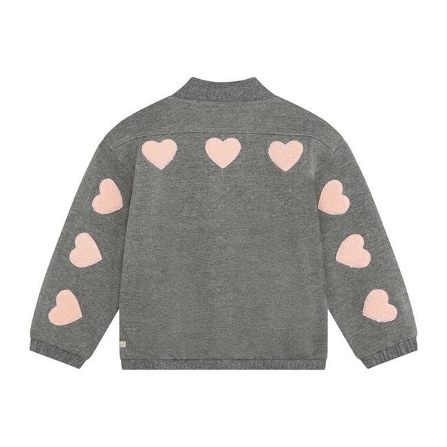 Bomber Jacket Heart  Grey 1261 Mid Grey Melange