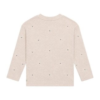 DAILY7 T-shirt Longsleeve Studs  Sand 1611 Mother of Pearl