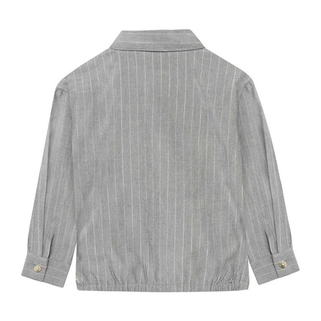 Shirt Longsleeve Pinstripe  Grey 1261 Mid Grey Melange