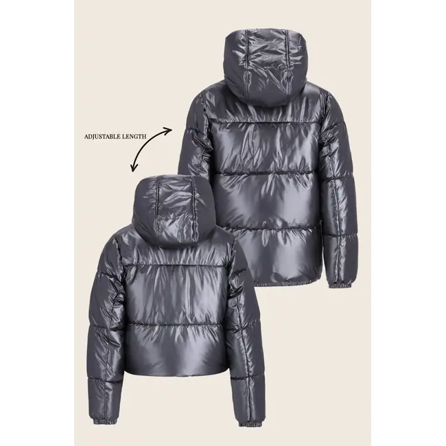Annu Flo young hooded puffer jacket 820 Silver