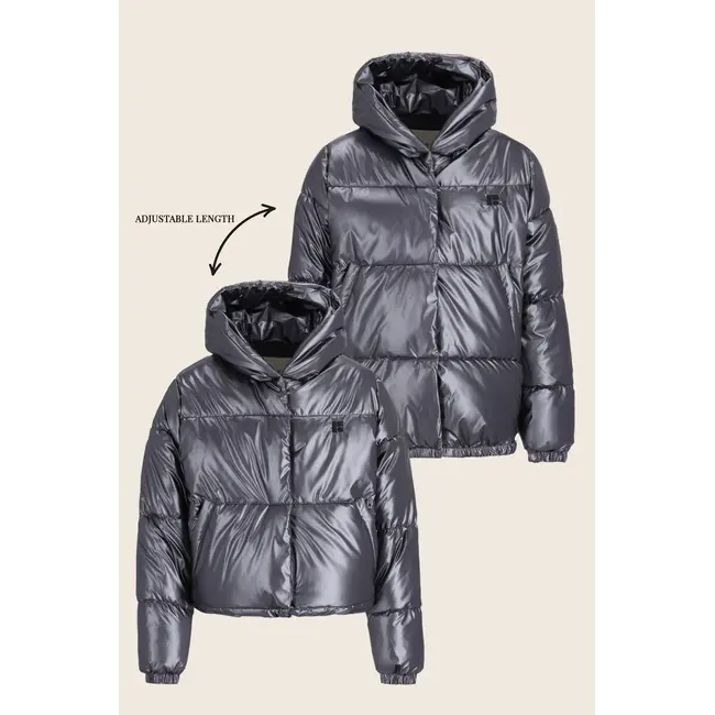 Annu Flo young hooded puffer jacket 820 Silver