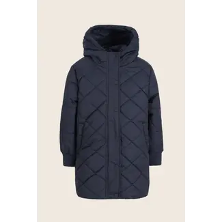 Like Flo Arinda Flo girls midi hooded jacket with zipper at sideseam 190 Navy