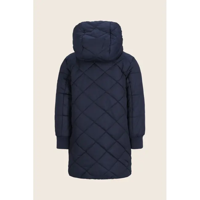 Arinda Flo girls midi hooded jacket with zipper at sideseam 190 Navy