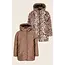 Anna Flo girls reversible midi hooded jacket 470 Choco
