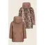 Anna Flo girls reversible midi hooded jacket 470 Choco