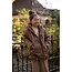 Anna Flo girls reversible midi hooded jacket 470 Choco