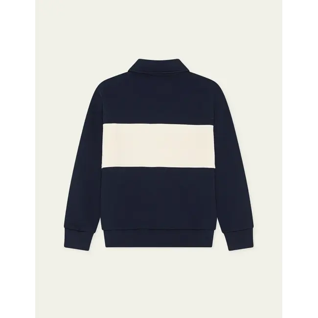 Zipper Rugby Sweatshirt  460 DARK NAVY BLUE