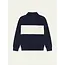 Zipper Rugby Sweatshirt  460 DARK NAVY BLUE