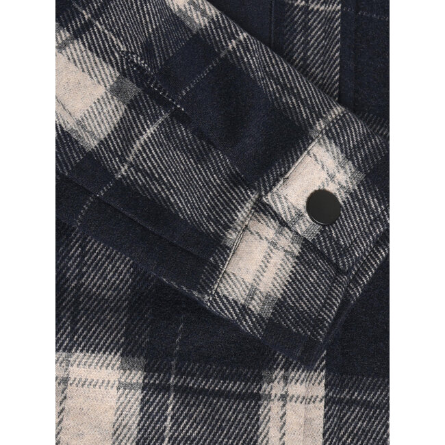 Shirt Jacket Zip Check Grey/1961/Antra Ash