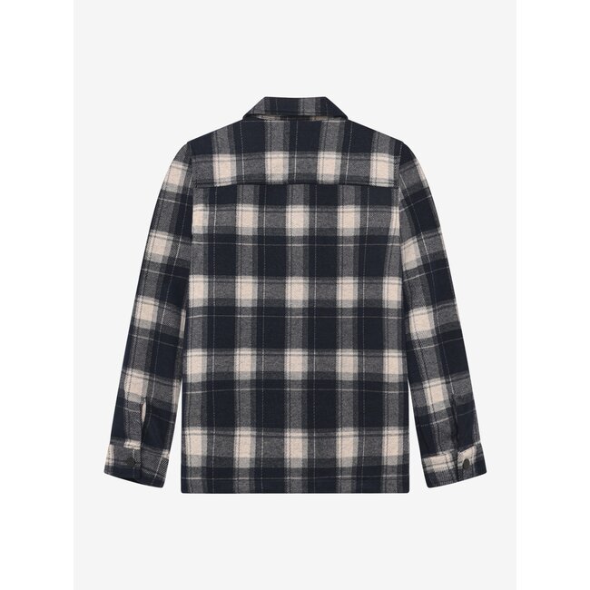 Shirt Jacket Zip Check Grey/1961/Antra Ash
