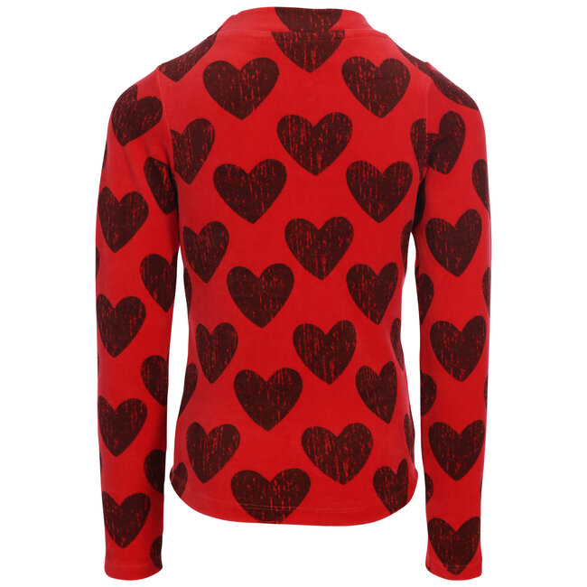 Little printed velvet tee 809 VELVET HEART