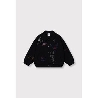 Alix the Label kids knitted patches jacket 999 Black