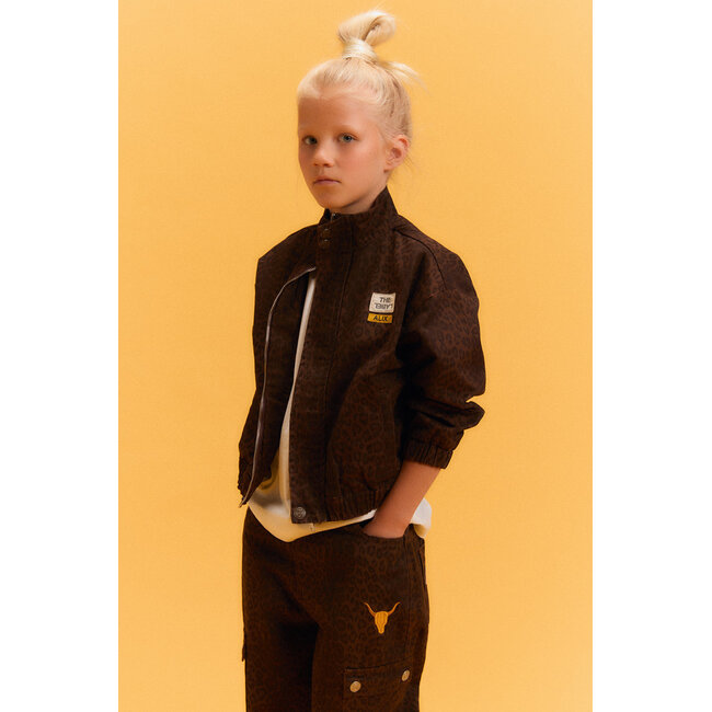 kids woven leopard jacket 601 Animal