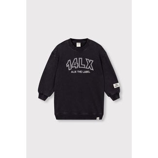 Alix the Label kids knitted 14lx sweatdress 917 Charcoal Grey