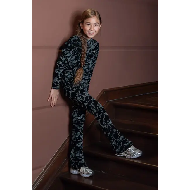 Florine Flo girls velvet flared pants 092 Antra