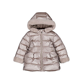 Mayoral Metallic fauxfur puffer jacke40Col. Mole