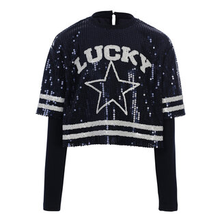 Looxs 10Sixteen 10sixteen sequince Tee 707 BLUE SEQUINS