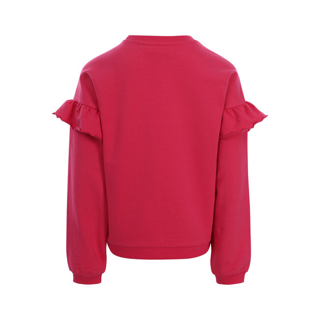 Little ruffle sweater 222 warm fuchsia