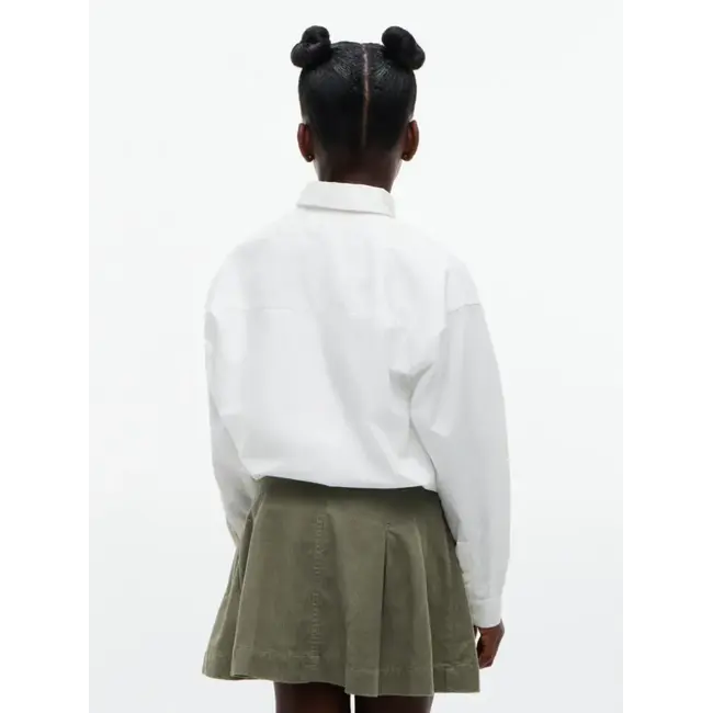 CROPPED SHIRT LS, YBR White