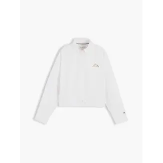 Tommy Hilfiger CROPPED SHIRT LS, YBR White