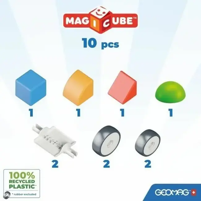 Geomag Magicube Cars Recycled 10 delig
