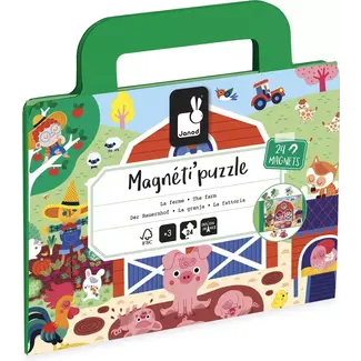 Janod Janod Magnetipuzzel Boerderij 24 Stuks
