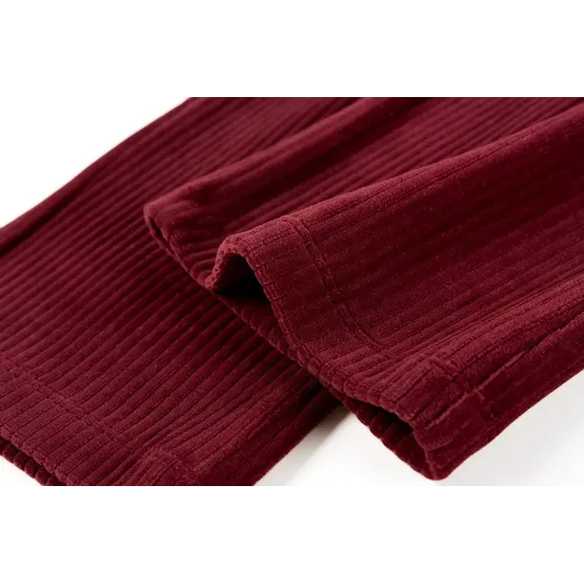 MAGALI Long trousers DARK BORDEAUX