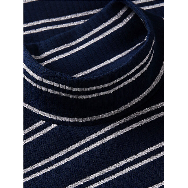LUREX RIB TOP LS, C1G Dark Blue Stripe