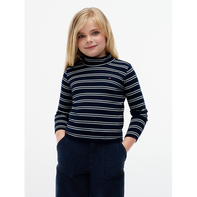 LUREX RIB TOP LS, C1G Dark Blue Stripe