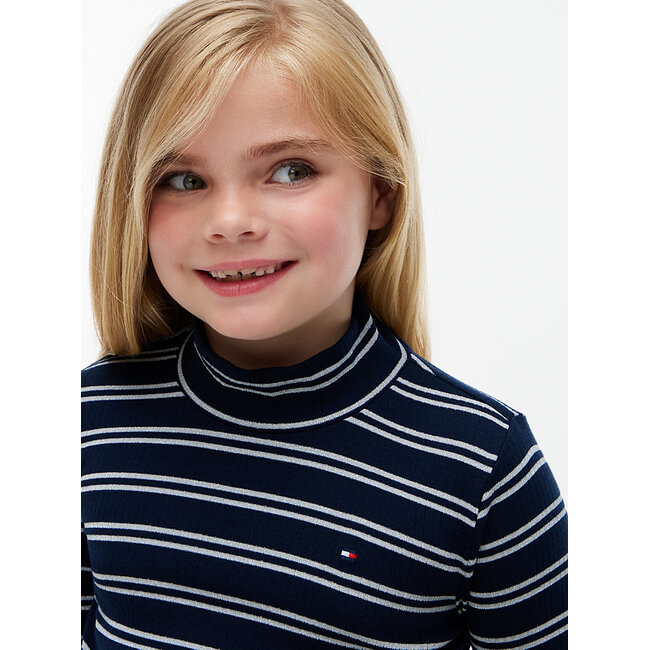 LUREX RIB TOP LS, C1G Dark Blue Stripe
