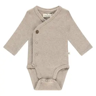 A Tiny Story baby romper long sleeve TIN-00001 outmeal melange