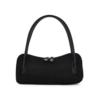 Giuliano Amsterdam Kunstlederen Suede Schoudertas  40135 Black