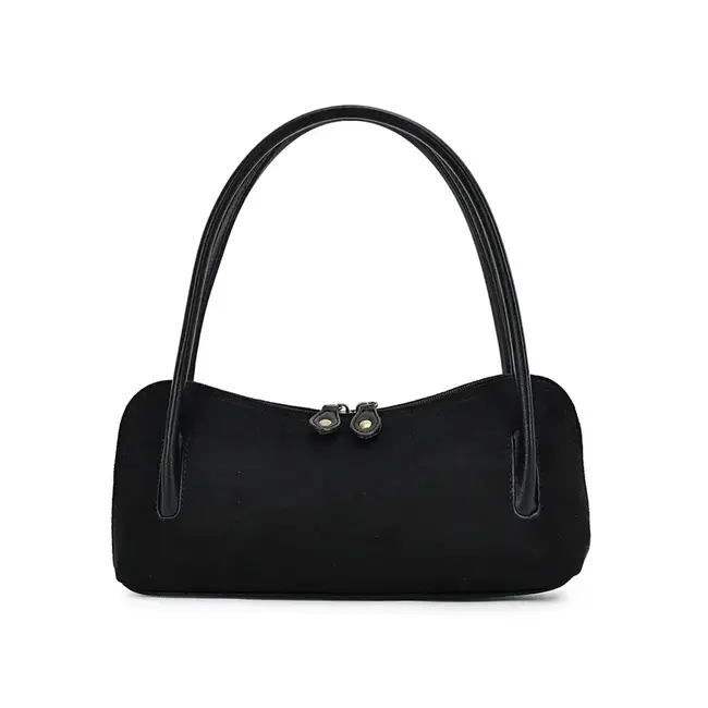 Kunstlederen Suede Schoudertas  40135 Black