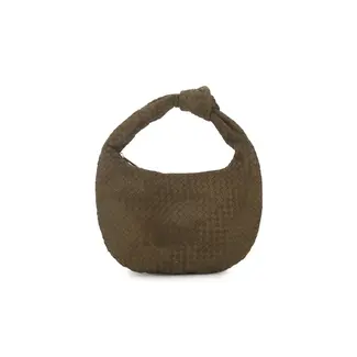 Giuliano Amsterdam Kunst Suede Handtas Olijfgroen