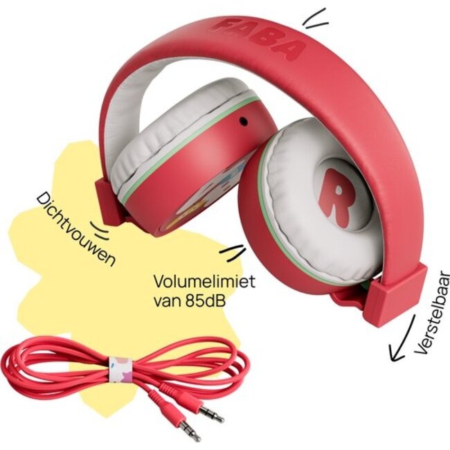 Faba Kinderhoofdtelefoon Tutum Red