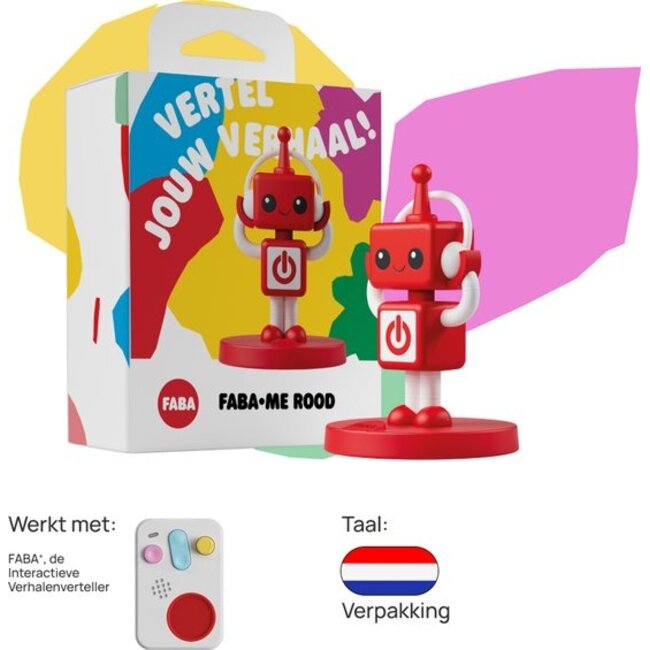 Faba Luisterfiguur Faba Me Robot Rood
