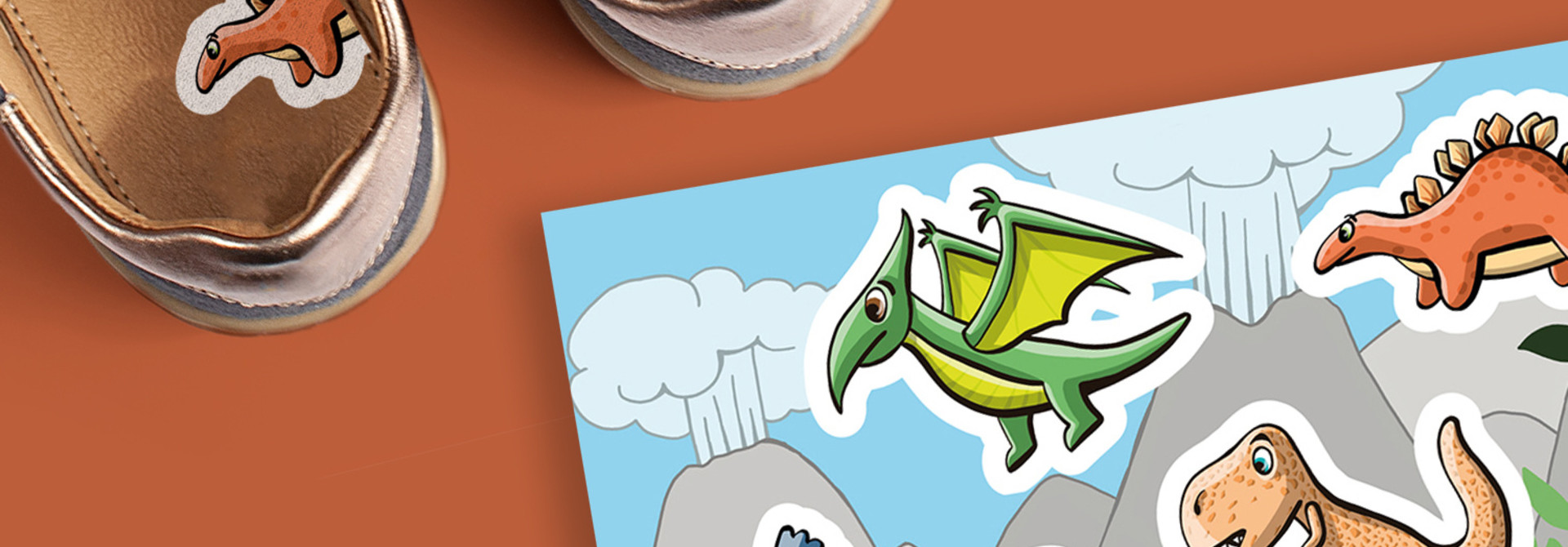 Schoenstickers 1-2-Go dinos