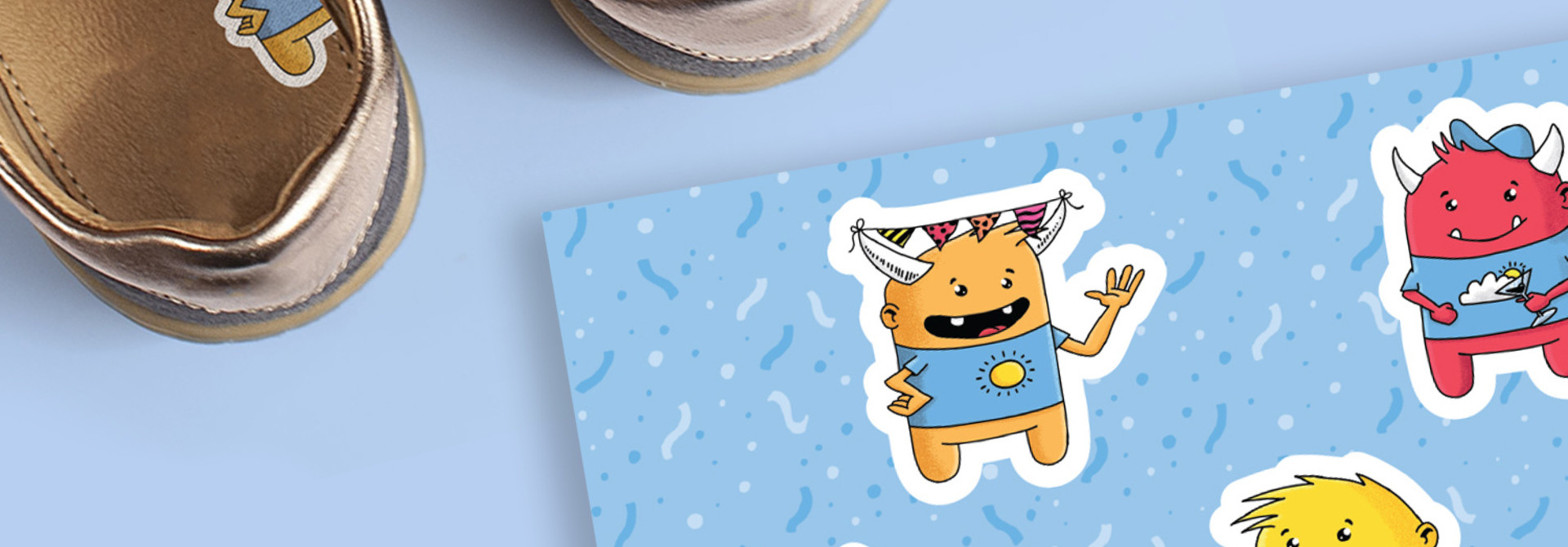 Schoenstickers 1-2-Go feestbeestjes