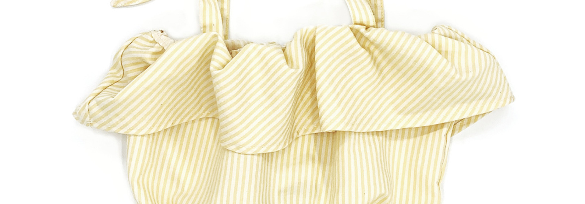 Crop top Valentina yellow stripes, Pinata Pum