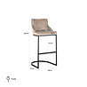 Barstoel Bolton khaki velvet / black fire retardant (FR-Quartz 903 Khaki) Barstoel Bolton khaki velvet / black fire retardant (FR-Quartz 903 Khaki)
