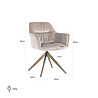 Draaistoel Aline khaki velvet fire retardant (FR-Quartz 903 Khaki) Draaistoel Aline khaki velvet fire retardant (FR-Quartz 903 Khaki)