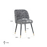 Stoel Alicia black boho (Black/white) Stoel Alicia black boho (Black/white)