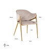 Stoel Gwen khaki velvet fire retardant (FR-Quartz 903 Khaki) Stoel Gwen khaki velvet fire retardant (FR-Quartz 903 Khaki)