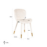 Stoel Sara white chenille fire retardant (FR-Bergen 900 white chenille) Stoel Sara white chenille fire retardant (FR-Bergen 900 white chenille)