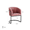Stoel Chiara blush velvet (Genova 706 Blush) Stoel Chiara blush velvet (Genova 706 Blush)