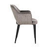 Stoel Giovanna feather stone / stone velvet fire retardant (Feather Velvet Stone HD001) Stoel Giovanna feather stone / stone velvet fire retardant (Feather Velvet Stone HD001)